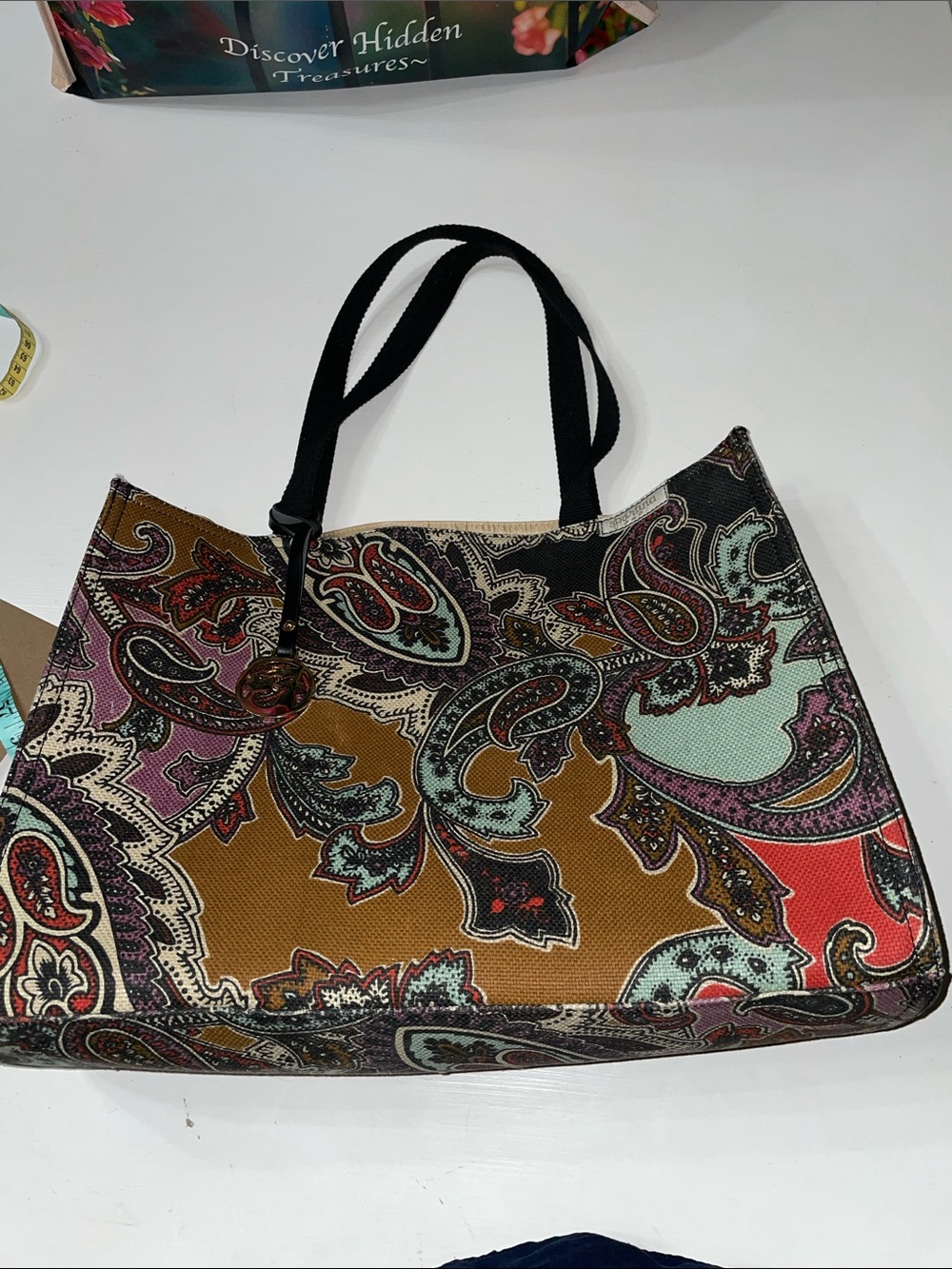 Spartina 449 Cora Market Tote Paisley Print